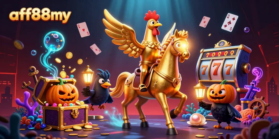 Join the adventure with afb88my in this captivating midnight casino scene filled with treasures.