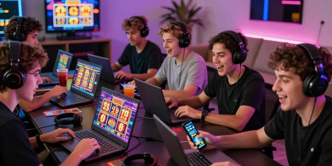 Pengalaman bermain di vegas123 dengan pemain menikmati slot online di perangkat modern.