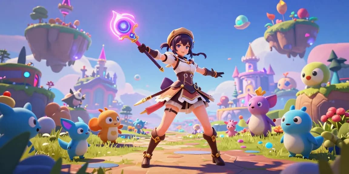Immersive female hentai game scene featuring a character in a vibrant fantasy world to enhance gaming experience.