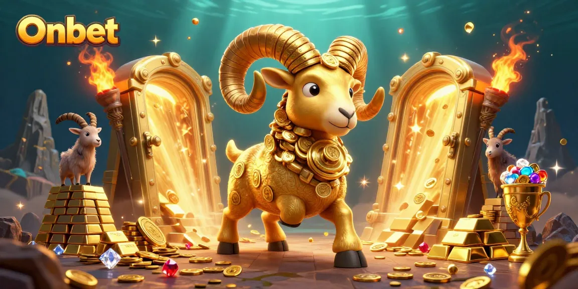 Experience exhilarating wins at Onbet with a vibrant scene of treasure and gaming action.