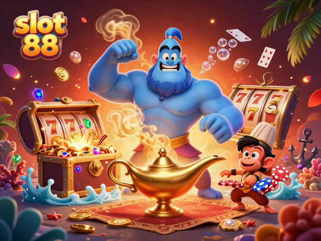 Experience the excitement of slot 88 with vibrant characters and thrilling casino elements.
