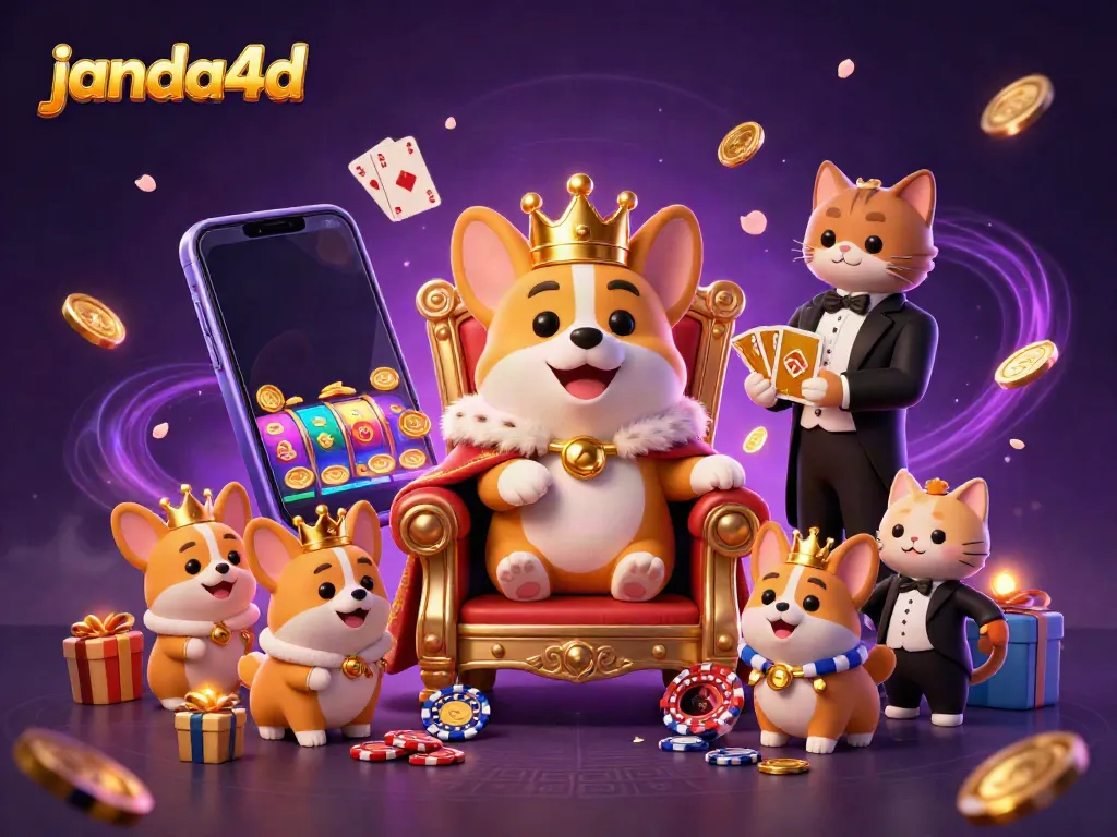 Slot permainan janda4d dengan corgi kerajaan dan efek game mengesankan.