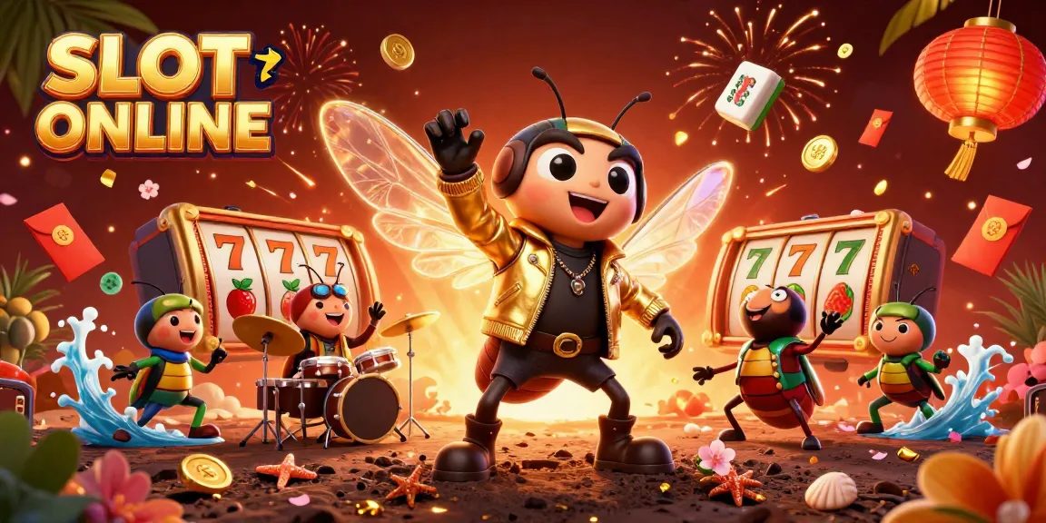 Menangkan SLOT ONLINE dengan karakter kartun unik dan elemen seru di latar belakang yang mengesankan.