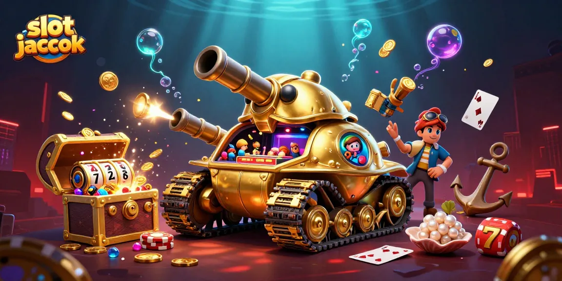 Menangkan slot jackpot dengan permainan kasino mini di dalam tank emas yang megah.