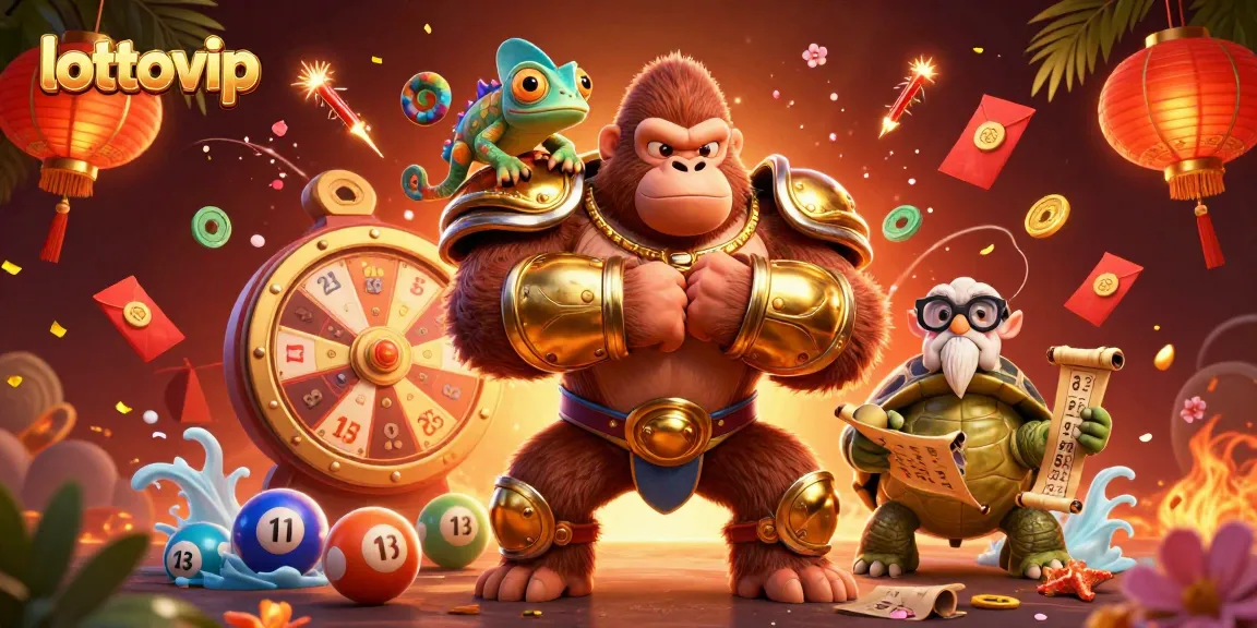 Periksa hasil lotto dengan lottovip, gambar karakter dan elemen bertema lotere yang menarik.
