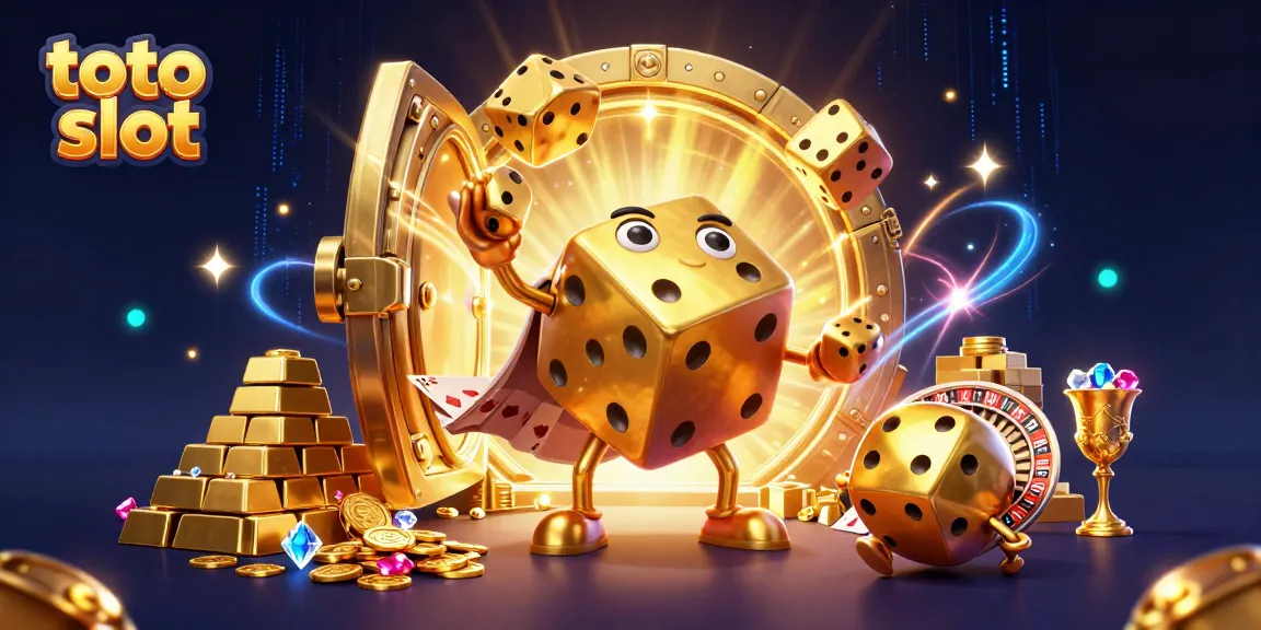 Experience thrilling toto slot action with vibrant 3D characters in a dazzling casino scene.