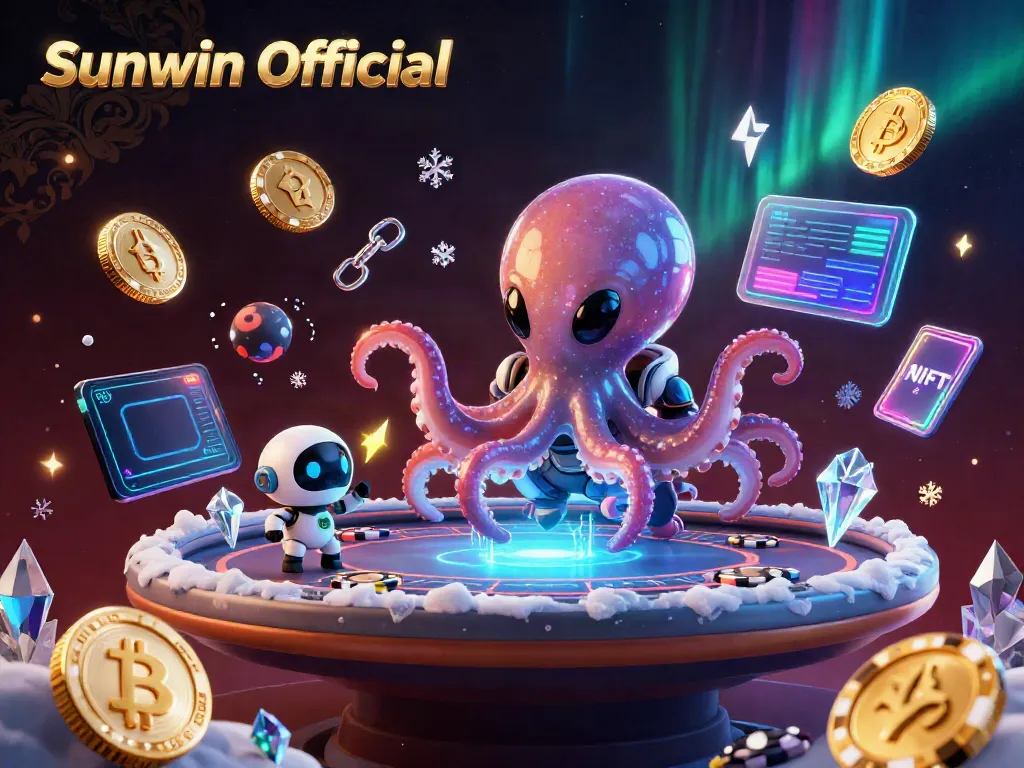 Engage in thrilling games at Sunwin Official with vibrant 3D illustrations of alien gamblers.
