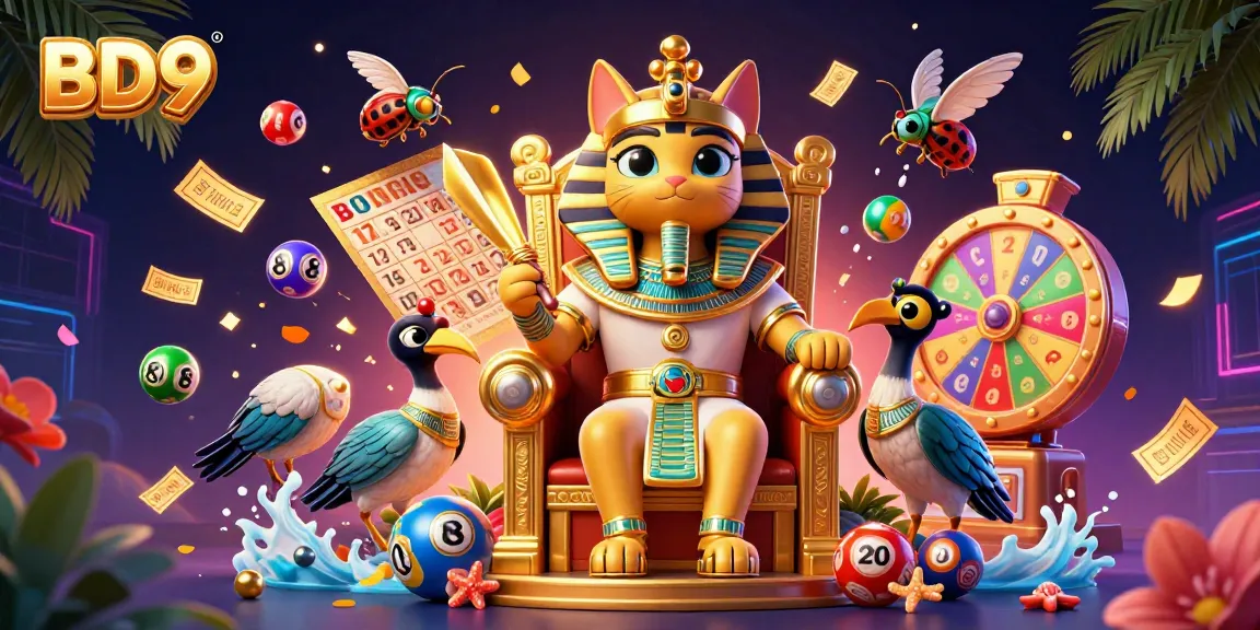 Experience thrilling BD9 gaming adventures with vibrant lottery elements and a royal Egyptian theme.