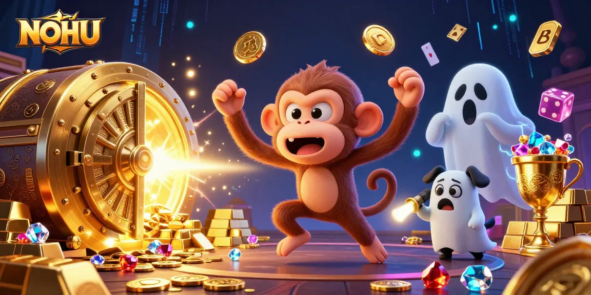 Experience NOHU's enchanting casino world filled with gold and excitement, led by a mischievous ghost.