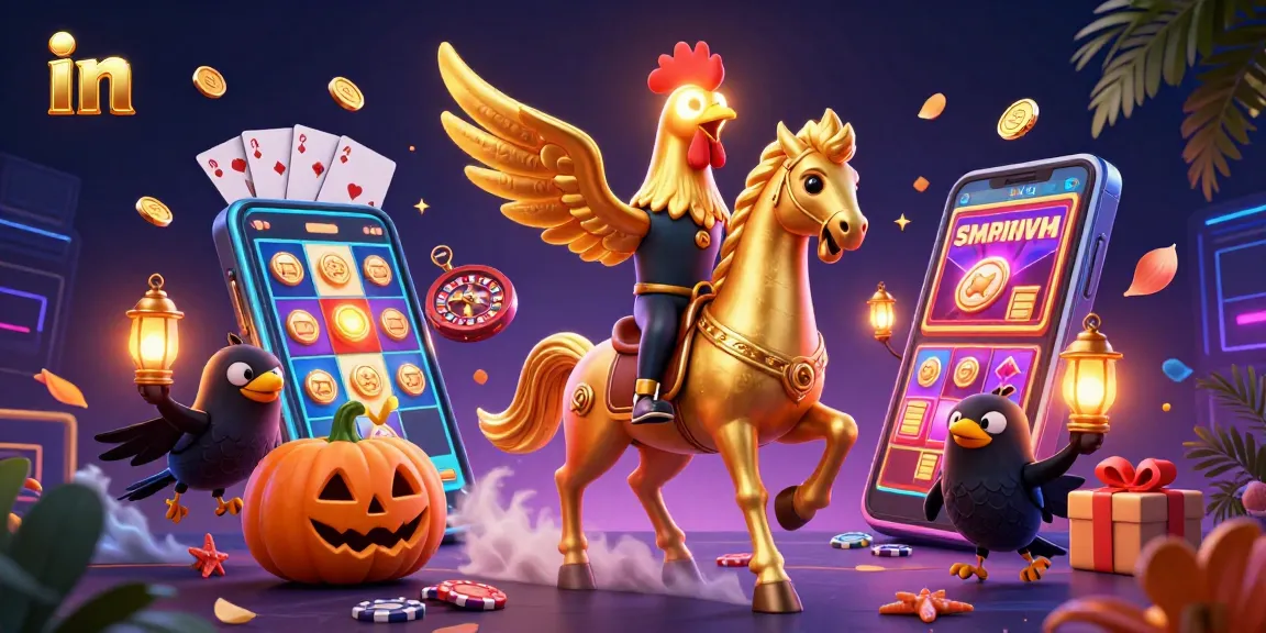 Engage in dynamic casino experiences with the golden rooster in a vibrant gambling scene.