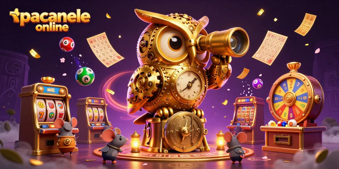 Joacă pacanele online cu o bufniță magică și șoareci fugiți printre sloturi de aur.