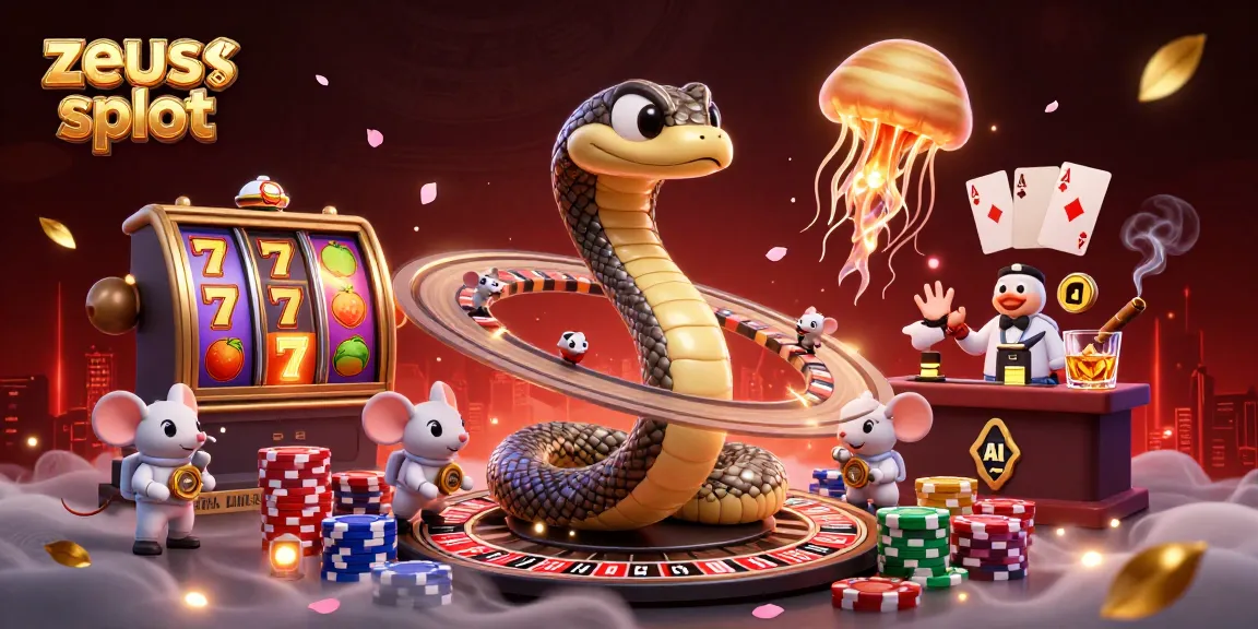 Engage with zeus slot as the cosmic dealer oversees bets on a galactic roulette made of Saturn's rings.