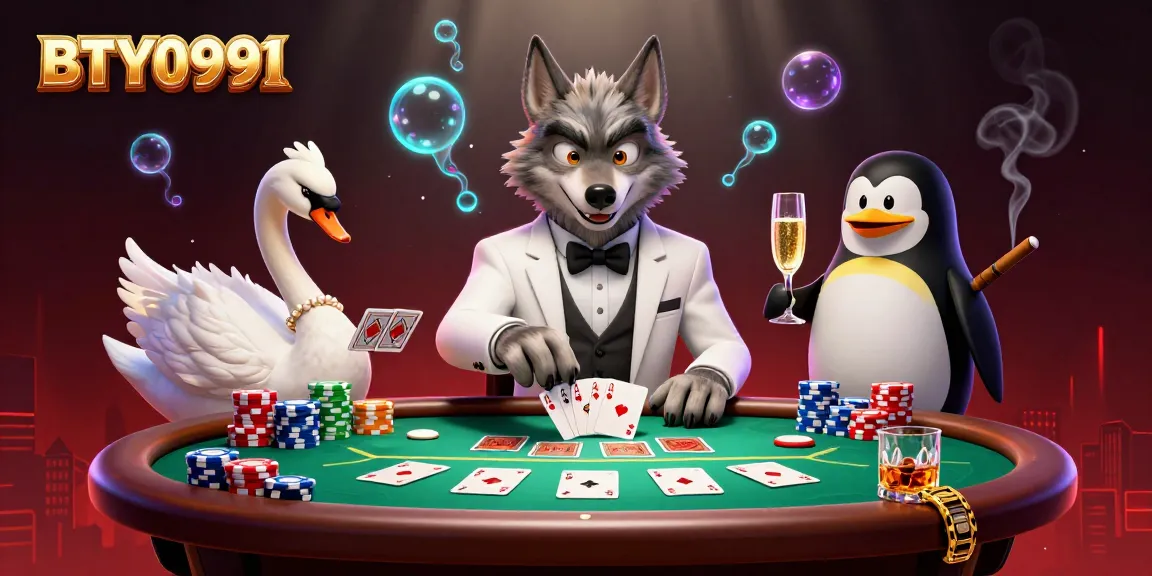 BTY0991 showcases a lively casino scene with engaging characters at a baccarat table.