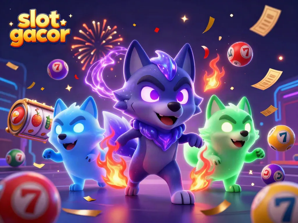 Engage in the slot gacor excitement with dynamic characters and vibrant casino elements.