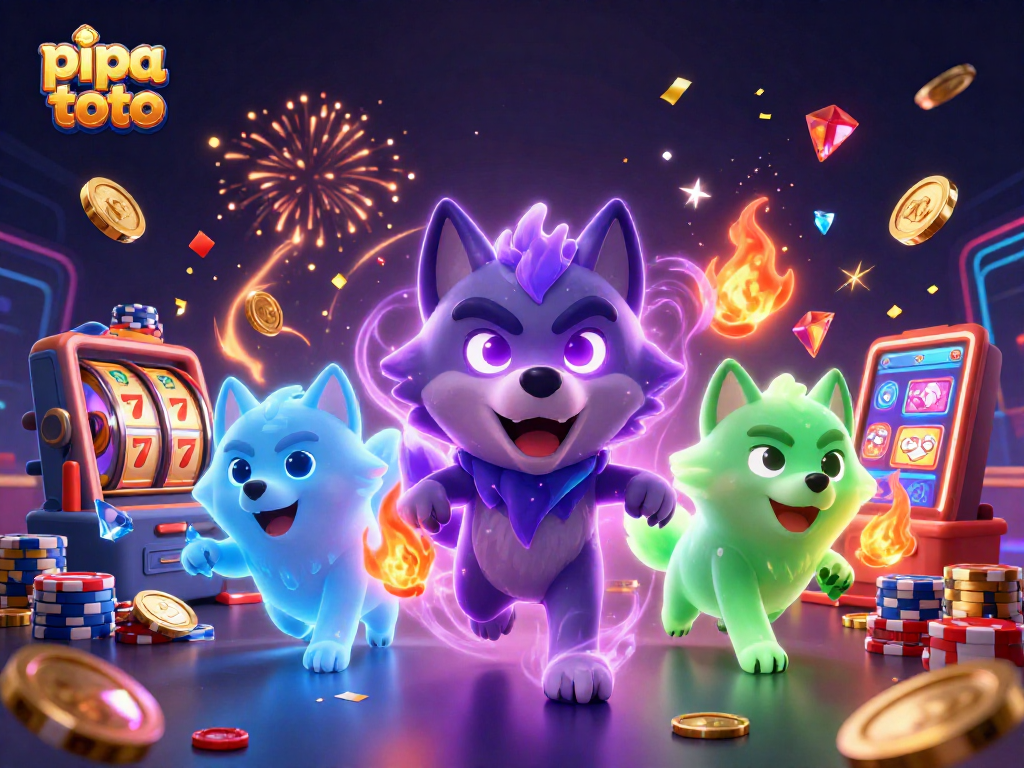 Engage with pipa toto slots and discover vibrant gameplay elements in a dynamic 3D casino scene.