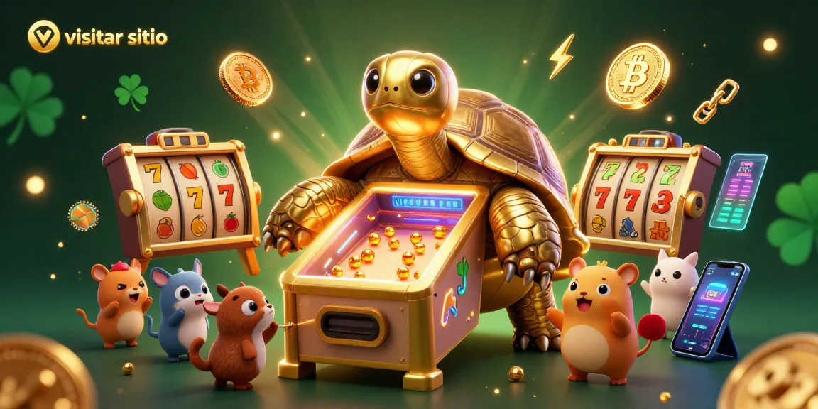 Visitar sitio y jugar en los mejores casinos online mientras disfrutas con un tortuga animada gigante.