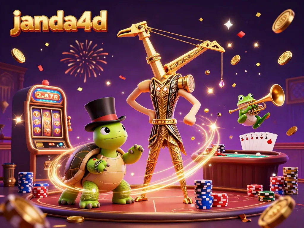 Gambarkan aksi beruntung dengan janda4d saat mesin slot menampilkan angka tujuh di tengah dekorasi kasino yang megah.