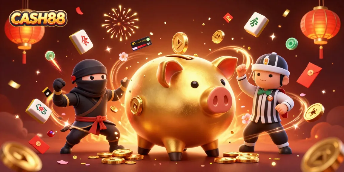 Experience CASH88's vibrant casino action with dynamic characters and festive elements.