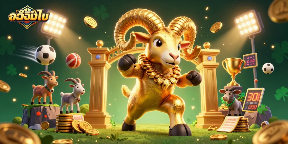 เกม เอวีซับไทย ที่มีมงกุฎทองและลูกบอลกีฬาเตรียมสู้เพื่อชัยชนะ