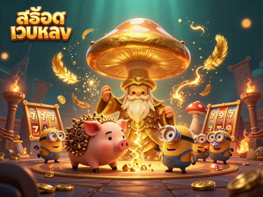 Engage in exciting gameplay with สล็อตเว็บตรง, golden wizard and treasure seekers amidst dynamic slot elements.
