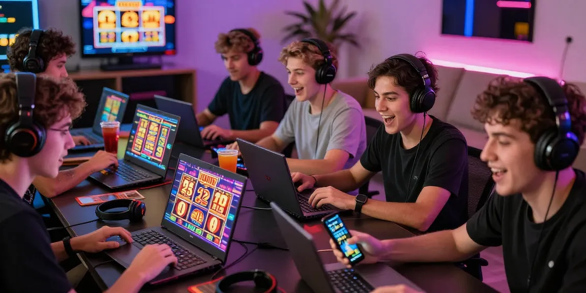Pengalaman bermain di vegas123 dengan pemain menikmati slot online di perangkat modern.