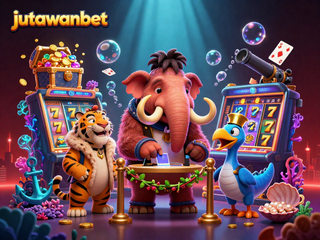 Engage with the vibrant world of jutawanbet as characters welcome players to a dynamic casino scene.