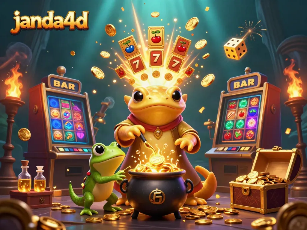 janda4d mempersembahkan alchemist raksasa dengan cauldron emas di latar kasino