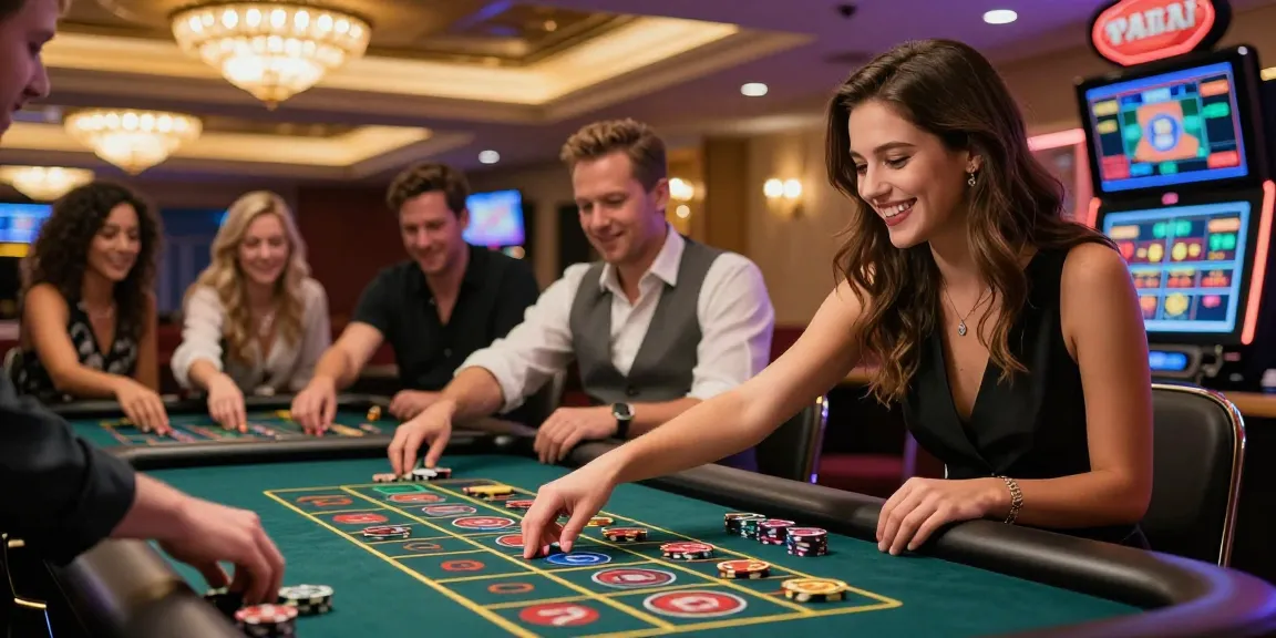 Grandbetting live casino experience with diverse players engaged in exciting games.