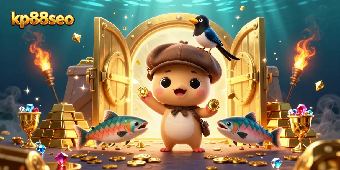 Experience exciting gameplay at kp88seo with gold treasures and animated characters.