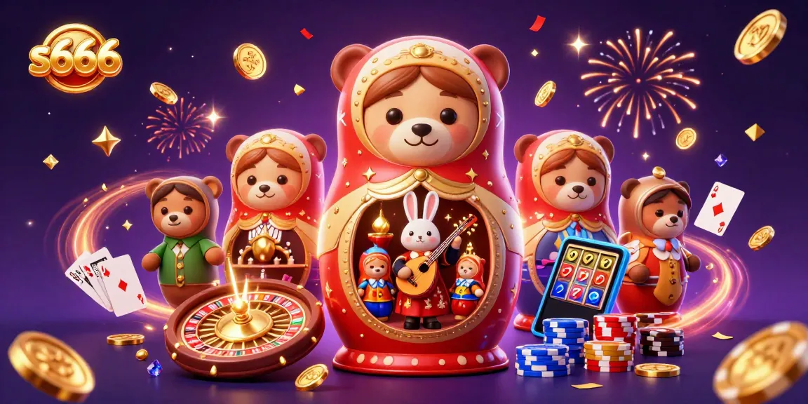 Experience the thrill of winning at s666 Casino with vibrant bears and dazzling casino elements in action.