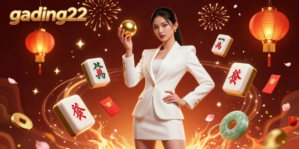 Spin the luck at gading22 with vibrant casino elements and an elegant dealer!