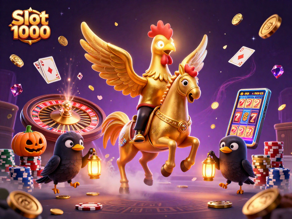 Experience thrilling wins with Slot 1000 at an enchanting midnight casino atmosphere.
