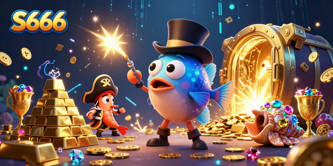 S666 captivates players with an enticing illustration of casino excitement and treasure.