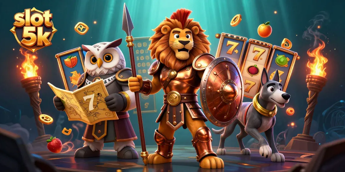 Experience the excitement of slot 5k gameplay with a dynamic scene showcasing vibrant characters and gaming elements.