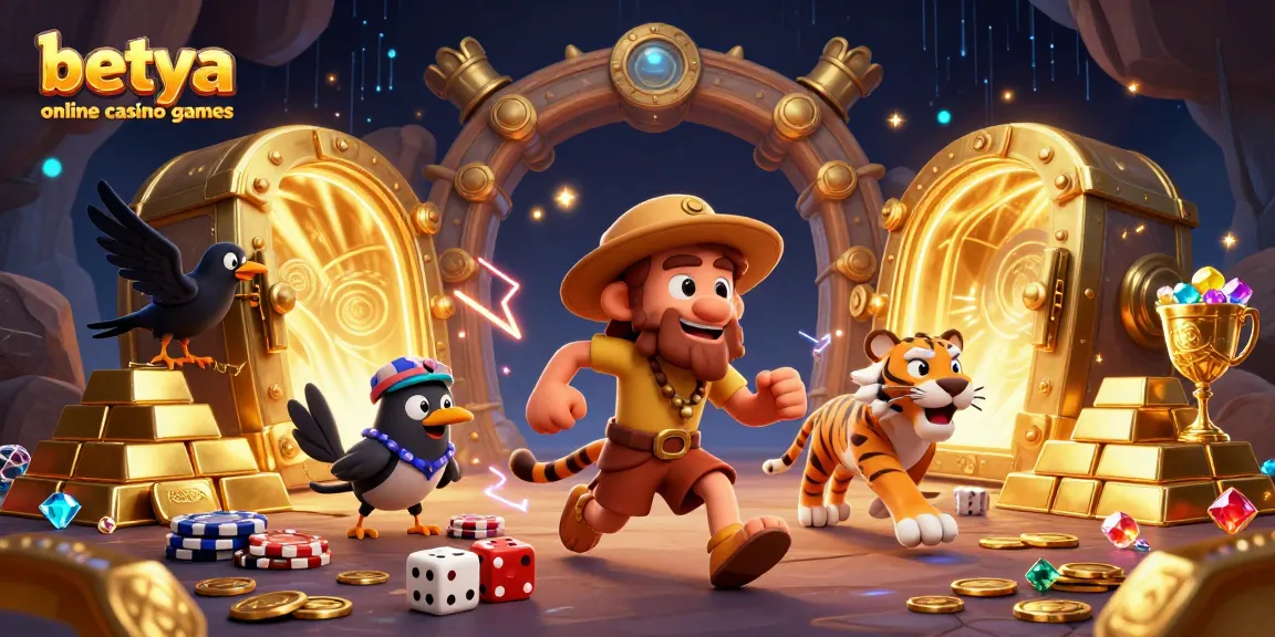 Experience exciting gameplay with betya online casino games featuring a dynamic prehistoric casino scene.