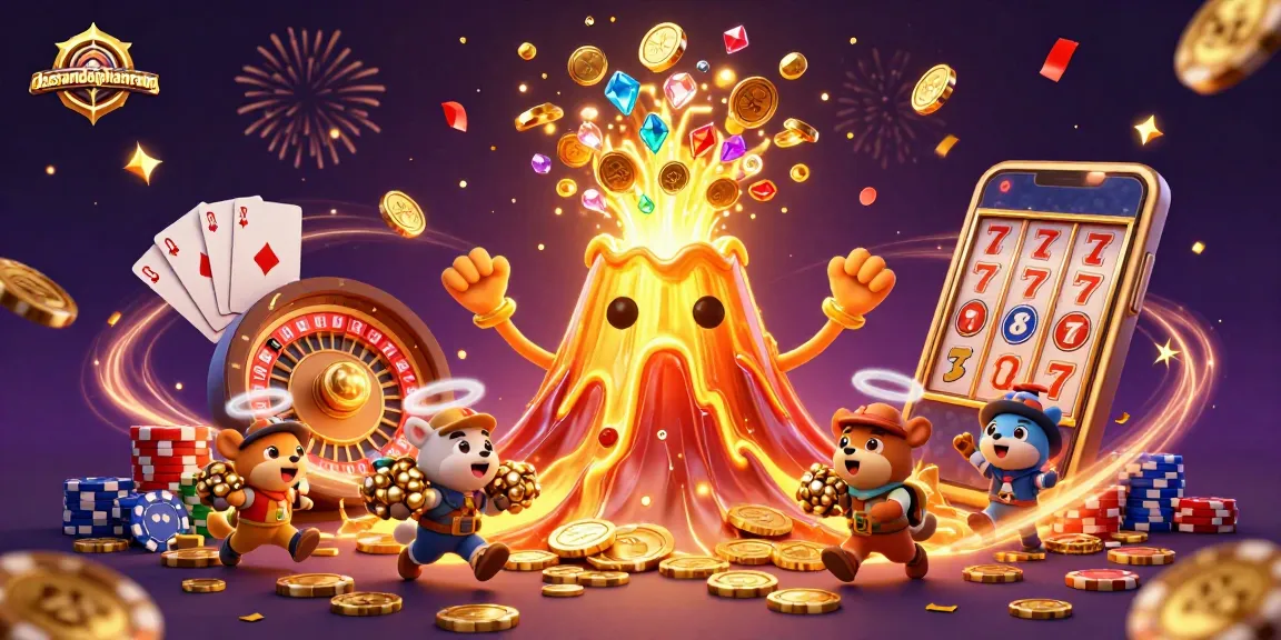 Experience rich casino action with dacsandatphanrang featuring a golden volcano erupting treasures.