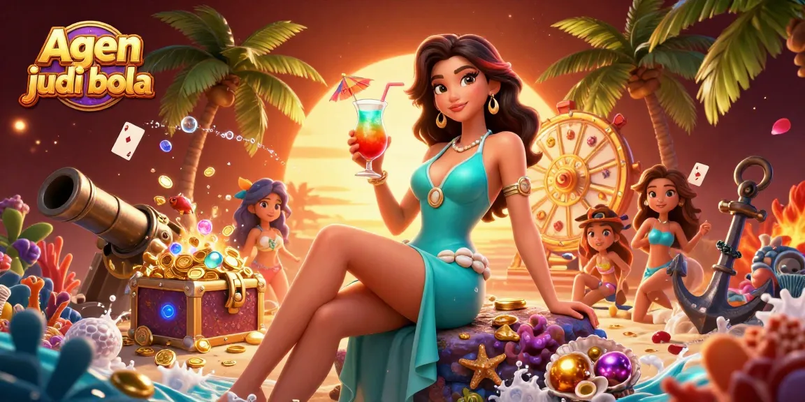 Engage with agen judi bola as you enjoy a tropical casino experience filled with vibrant gaming elements.
