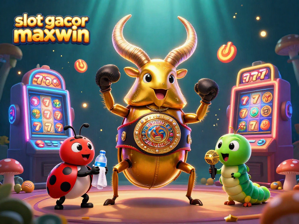 Permainan slot gacor maxwin yang menarik dengan karakter 3D menyenangkan dan elemen kasino yang meriah.