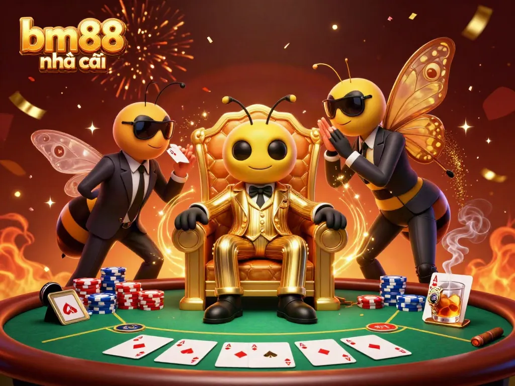 Engage with the action at bm88 nhà cái as the bumblebee mob boss oversees a poker game.