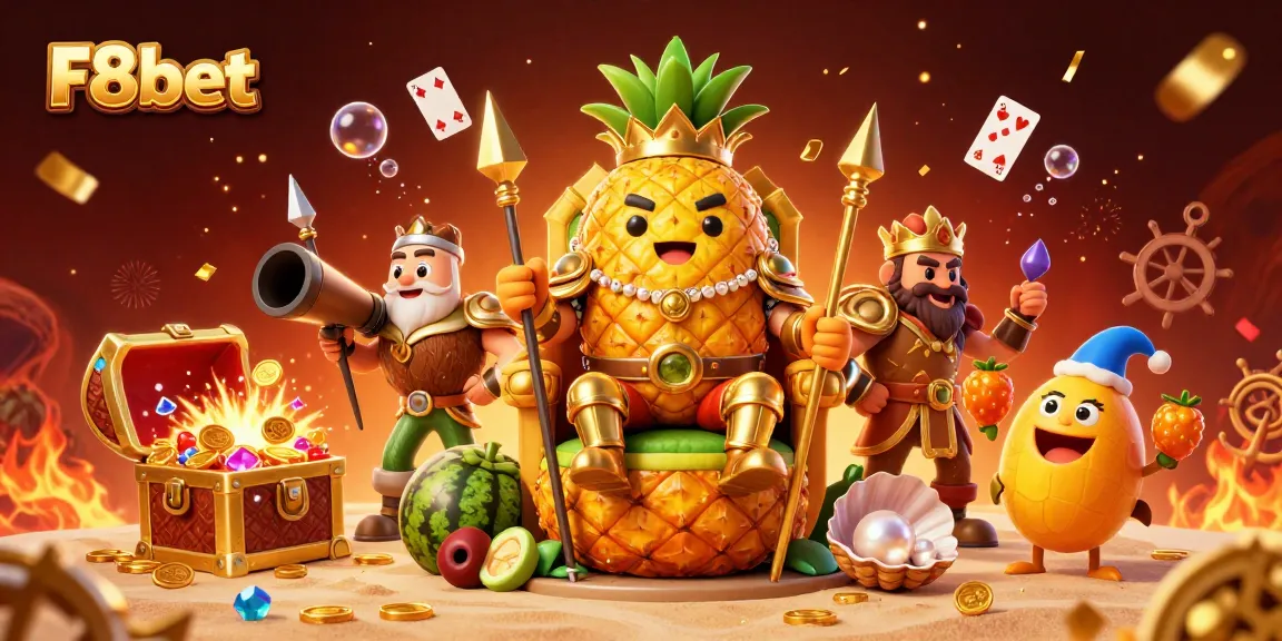 Experience thrilling gameplay with F8bet's vibrant casino scene featuring the pineapple king and magical elements.