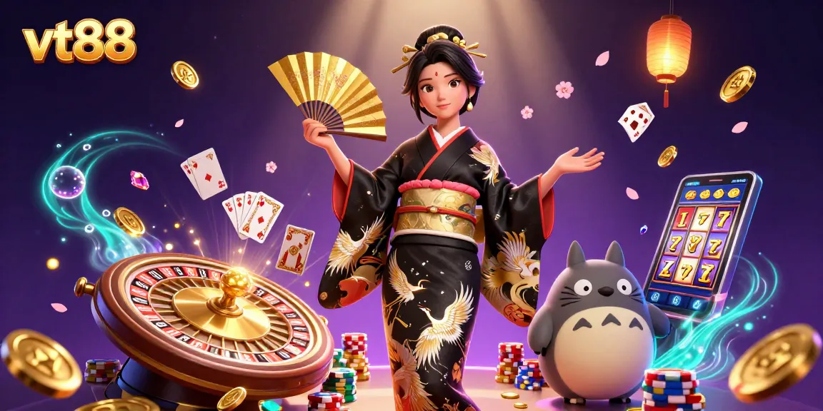 Craft your winning strategies at vt88 with vibrant 3D casino elements and characters.