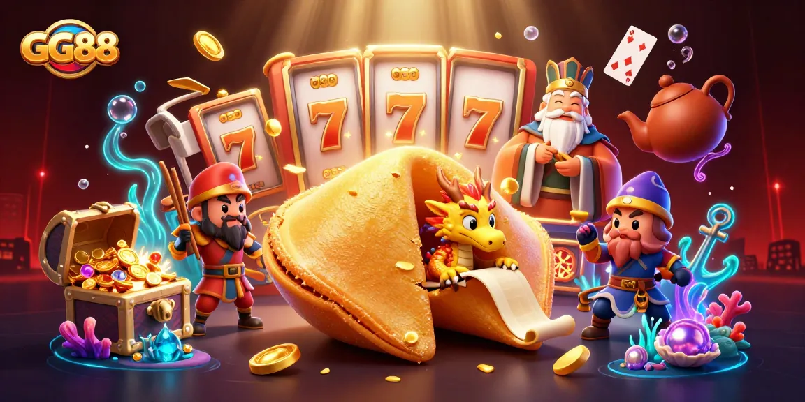 Experience GG88's thrilling slots with a vibrant and dynamic underwater casino scene packed with gold and fortune.