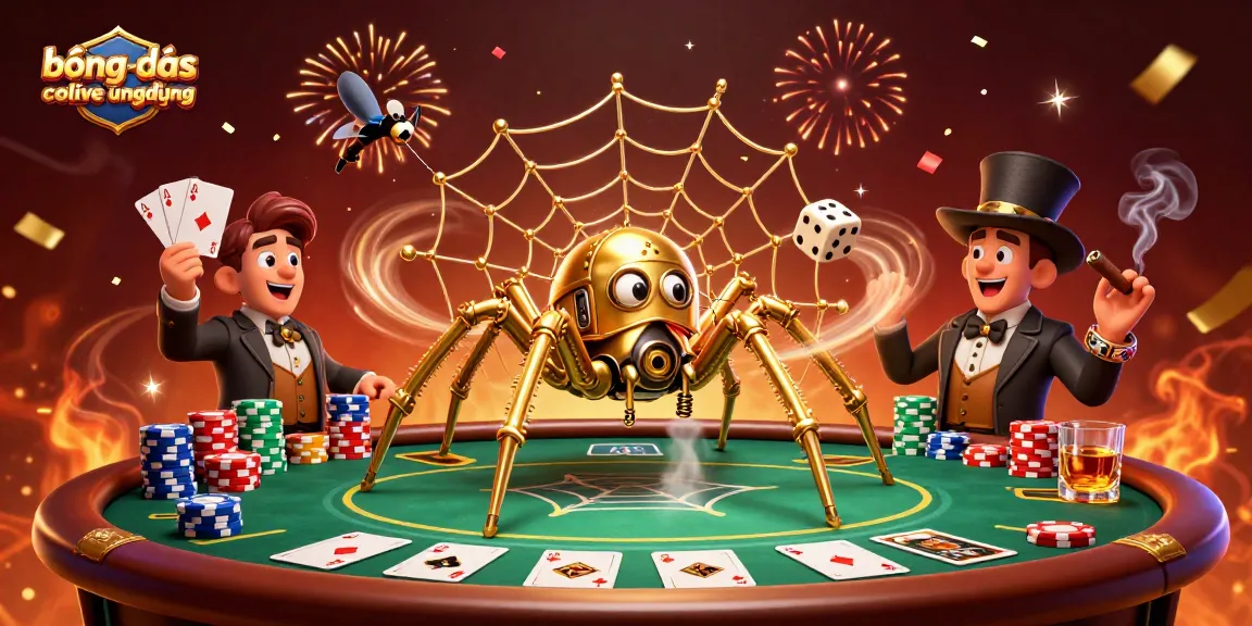 Engage with bóngđásocoliveứngdụng as a lively steampunk scene filled with poker action and playful characters.