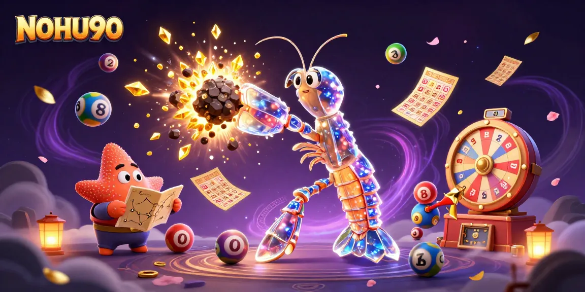 Experience the thrill of winning with NOHU90 in this vibrant casino scene featuring dynamic gaming elements.