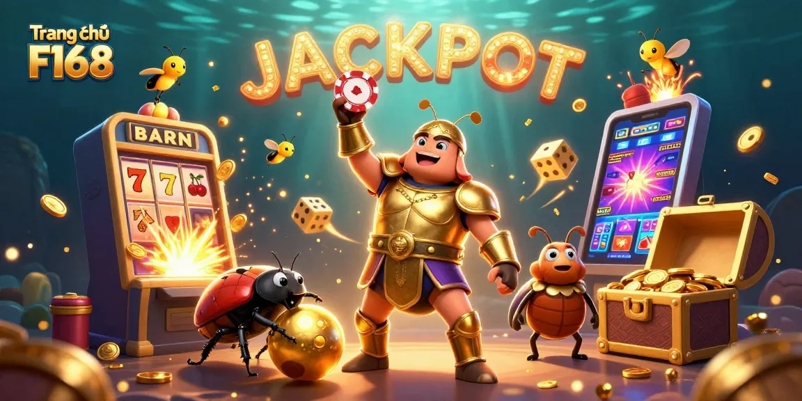 Experience the excitement of gambling at Trang chủ F168 with vibrant characters and dynamic casino elements in a captivating scene.