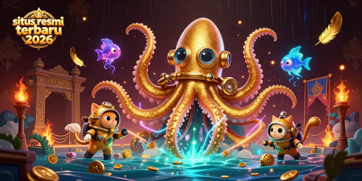 Menyaksikan pertarungan kraken 3D dengan tentakel emas mendominasi lautan harta dalam konteks situs resmi terbaru 2026.