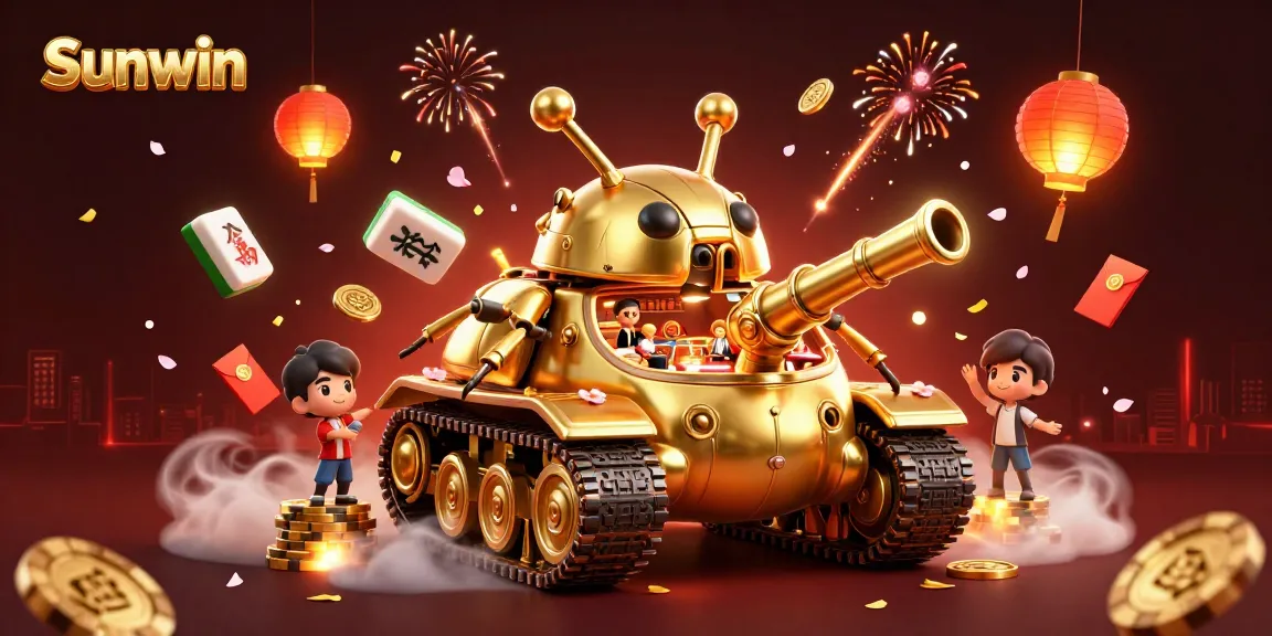 Experience excitement with Sunwin's vibrant 3D casino illustration featuring a lively beetle tank.