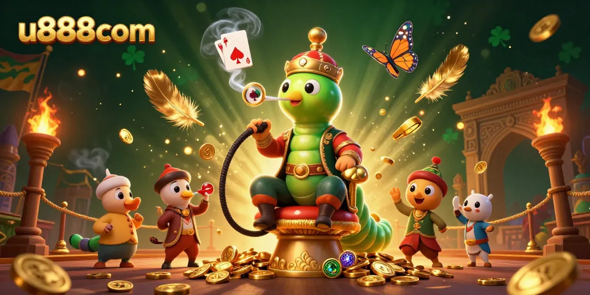 Experience the vibrant world of u888com with an engaging casino scene filled with poker symbols and magical elements.