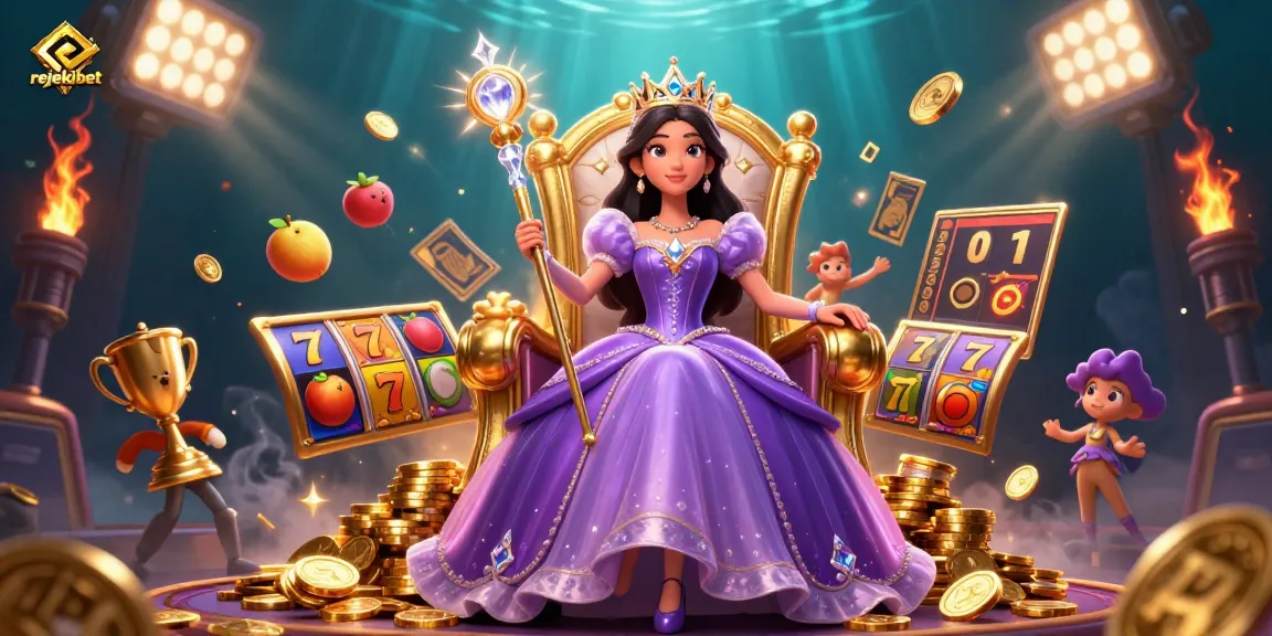 Win big with rejekibet, enjoying a thrilling slot gaming experience amidst lavish visuals.