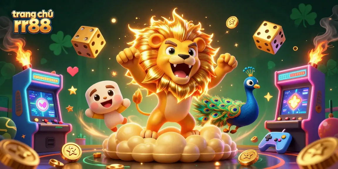Play exciting games on trang chủ rr88, featuring colorful arcade elements and dynamic characters.